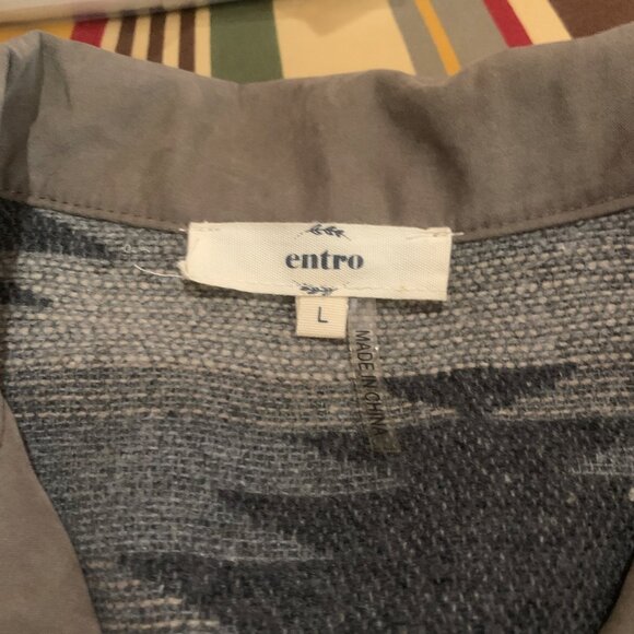 Entro Women's Vest Utility Aztec Brown Drawstring Cargo Pockets Cabincore Boho - Picture 12 of 16